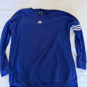 Adidas Royal Blue Crewneck with White Accents
